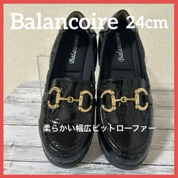 새상품급/블랑코와르/Balanciore 블랙/발수/부드러운 로퍼 24cm