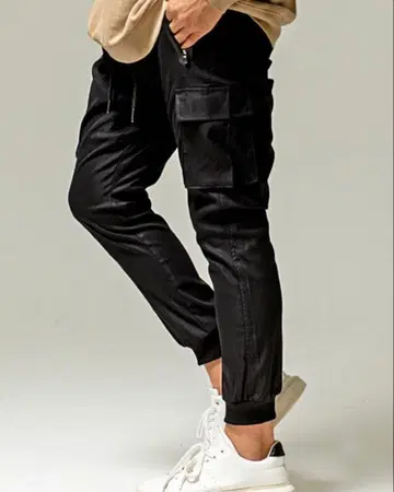 CavariA 블랙 조거 팬츠