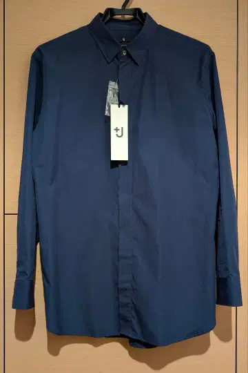 +J 수피마 코튼 레귤러 핏 셔츠 블루 유니클로 질 샌더