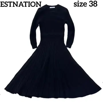 ESTNATION 에스트네이션 울 니트 원피스 38 블랙