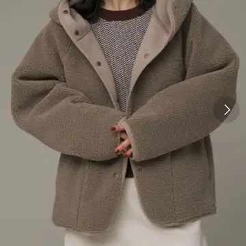 어반 리서치 Sonny label 무스탕 리버서블 후디 코트