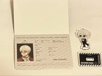 블루 록 카페 special trip 나기 아크릴 스탠드 여권풍 노트