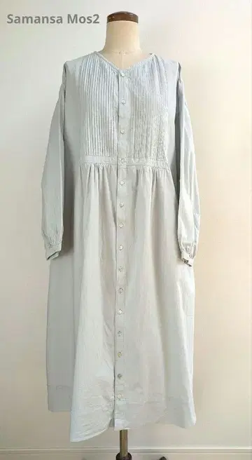 사만사 모스모스 핀턱 롱 원피스