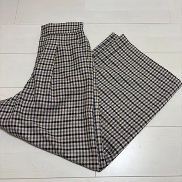 새상품급*FRAMeWORK 체크 무늬 와이드 팬츠