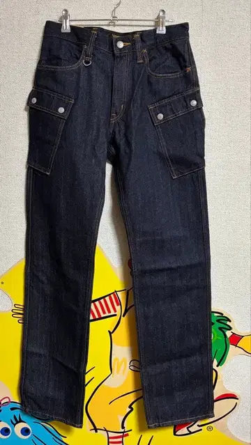 코지마 진즈 인디고 데님 카고 팬츠 새상품 32인치