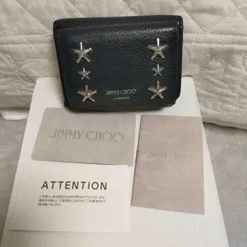 JIMMY CHOO 블랙 3단 폴더형 지갑