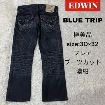 EDWIN BLUE TRIP 데님 W30 L32 플레어 부츠컷