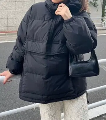 u by spick&span 타스란 나일론 미들 다운