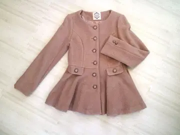 레어 데이지 클레어 더스티 핑크 자켓 코트 노카라