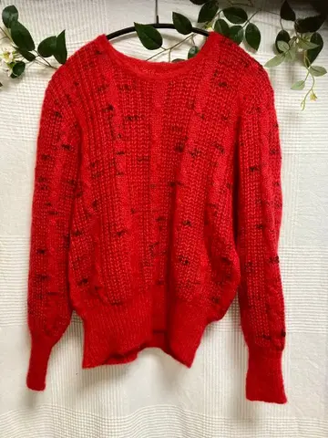 Vintage Red mohair Knit
