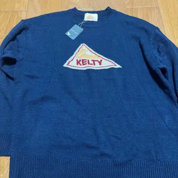 KELTY 네이비 로고 니트 스웨터 택 포함 새상품