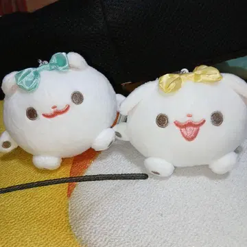 포메라니안 찹쌀떡 최애 컬러 리본 마스코트 키체인