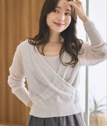 [ 새상품 ] 러브틱 봉봉 라메 모헤어 카슈쿨 전후 2WAY 니트