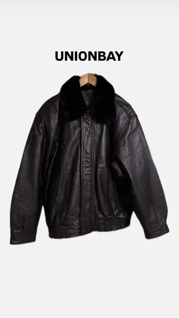 구제 의류 UNIONBAY 퍼 가죽 자켓