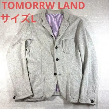 tomorrow land 테일러드 자켓 그레이 혼방 스웨트 소재