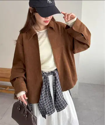 Discoat 페이크 스웨이드 코트