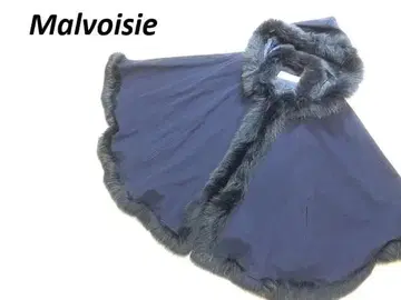 새상품급 Malvoisie (말보아지) 후디드 판초 코트 네이비