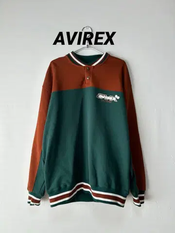 AVIREX 아비렉스 하프 버튼 맨투맨 L