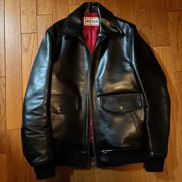 ROTAR 블랙 가죽 라이더 자켓 M