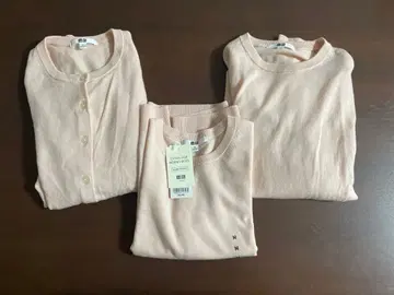 UNIQLO 메리노울 크루넥 가디건 스웨터 3세트