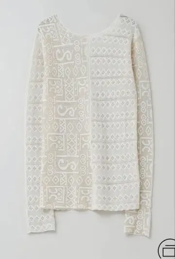 Sara mallika 더블 레이스 니트 탑