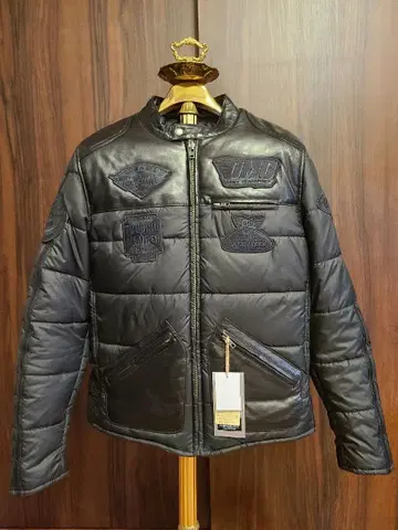 데그너 21WJ-5 콤비네이션 자켓 L 사이즈 천연 가죽