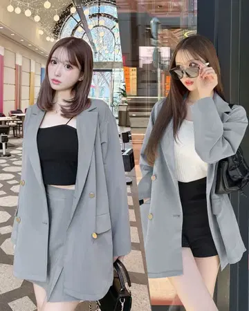 셰리미 Cheri mi 자켓 셋업 그레이 완판템