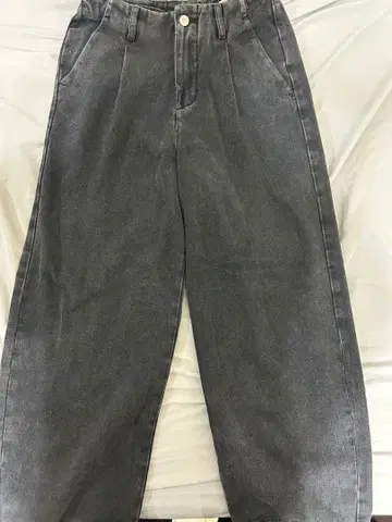 fuv 그레이 와이드 팬츠