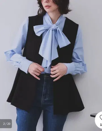 오파크 클립 페플럼 베스트 M 사이즈 [ 셋업 가능 ]