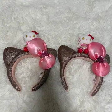 키티 글리터 머리띠