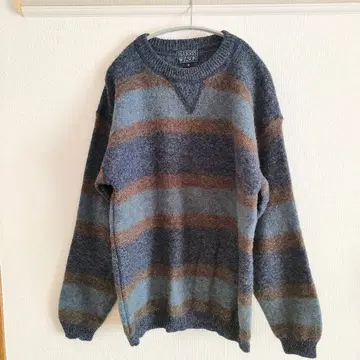 HARRIS WILSON 보더 니트 울 100% 남성용 M