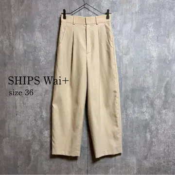 SHIPS Wai+ 울 폴리에스테르 블렌드 슬랙스 36