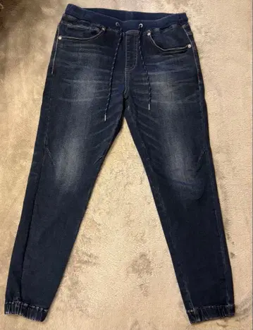 Bayflow 데님 다크 블루 조거 팬츠