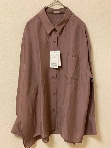 IENA 에어 드레이프 셔츠 미사용 브라운 블라우스 이에나