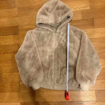 리버서블 사양 보아 후드 자켓 L 사이즈 베이지