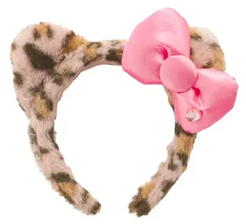 유니버설 스튜디오 재팬 키티 머리띠 레오파드 핑크