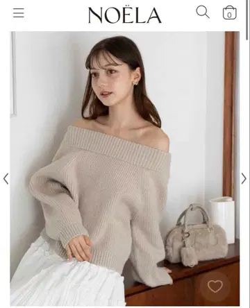 노엘라 2way 오프숄더 니트