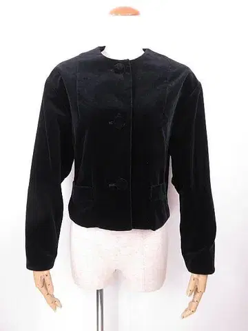 [ 가격 인하 ] 캐서린 햄넷 벨로아 가을/겨울 노카라 자켓 블랙 M