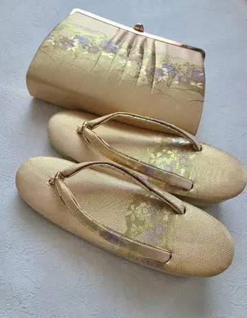 골드 꽃무늬 자수 일본 의류용 백과 조리 세트