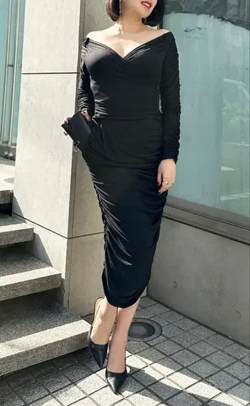 [ 새상품급 ] SERPENTINA 셀펜티나 커튼 콜드 드레스 L