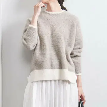 유나이티드 애로우즈 폭스 캐시미어 크루넥 니트