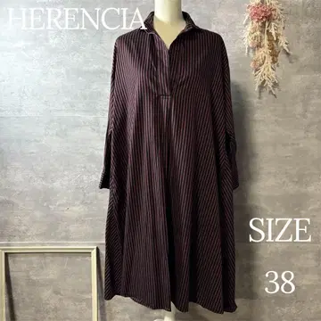 HERENCIA 스트라이프 셔츠 원피스 루즈핏 빅 사이즈 38