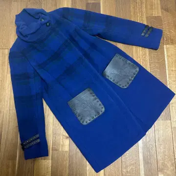 [ 새상품급 ] Gabardlne K.T 체크 무늬 롱 코트