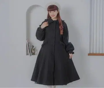 아오키 미사코 시마무라 블랙 롱 코트 M