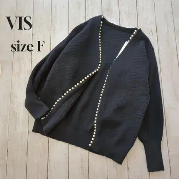 미사용 새상품 VIS 펄 어레인지 가디건 size F