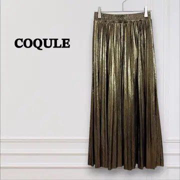 [ 코클레 ] 메탈릭 플리츠 스커트 골드 무대 의상 라이브 댄스 의상