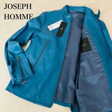 [택 포함 새상품] 조셉 옴 라이더 자켓 싱글 램 가죽 블루