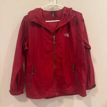 THE NORTH FACE 빨간색 나일론 후드티 S