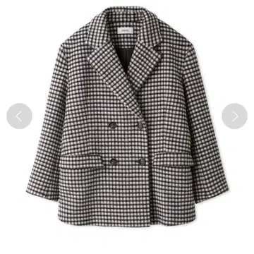 SNIDEL 체크 무늬 더블 브레스트 자켓