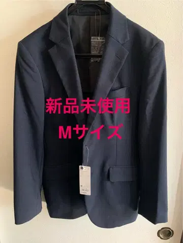 GU 네이비 테일러드 자켓 M 사이즈 글렌체크